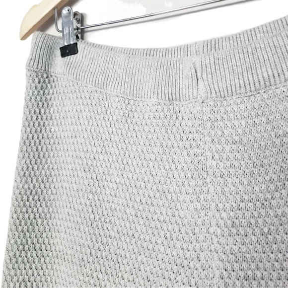 FREE PEOPLE Hailee Waffle Knit Wide Leg Relaxed Pull On Pants in Light Grey sz S - Picture 10 of 13